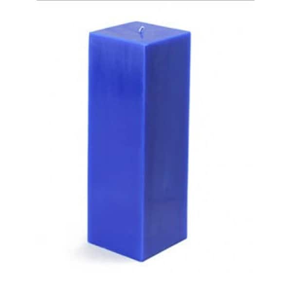 Zest Candle CPZ-160-12 3 x 9 in. Blue Square Pillar Candle, 12PK CPZ-160_12 - main